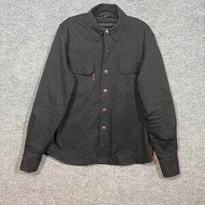 Speed and Strength Motorcycle Jacket Mens Large Black Elbow Shoulder Pads Harley